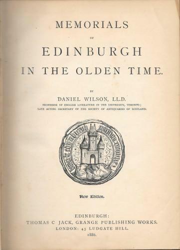 Memorials of Edinburgh in the olden time