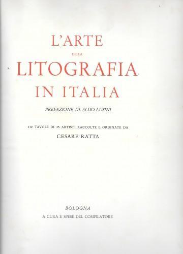 L'arte della litografia in Italia