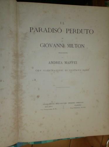 Il Paradiso perduto. Traduzione di Andrea Maffei con illustrazioni di …