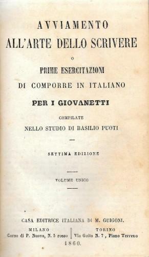 Avviamento all'arte dello scrivere o prime esercitazioni di comporre in …
