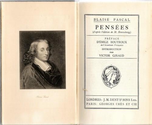 Pensées (d'apres l'edition de M.Brunsschvigg)