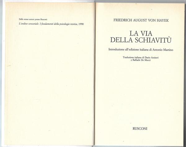 La via della schiavitu'