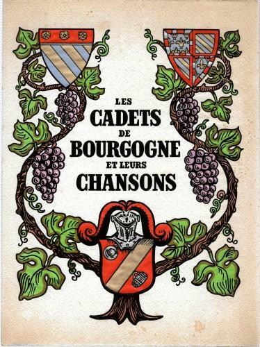 Les Cadets de Bourgogne et leurs chansons