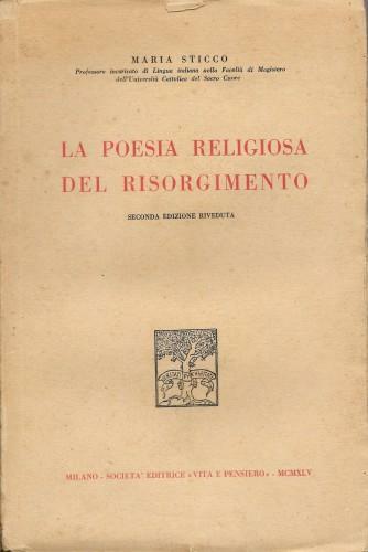 La poesia religiosa del Risorgimento