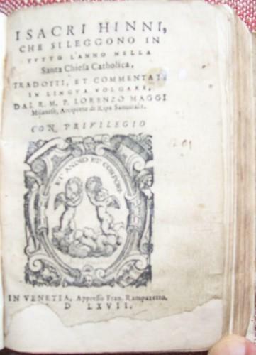 I Sacri Hinni, che si leggono in tutto l'anno nella …