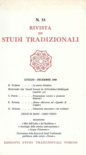 Rivista di Studi Tradizionali n° 53 luglio-dicembre 1980