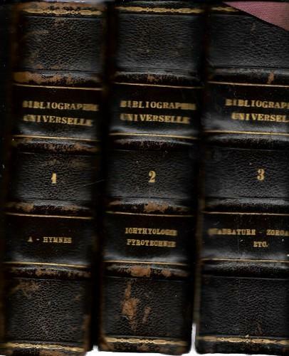 Nouveau manuel de Bibliographie universelle, in 3 voll.