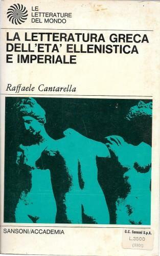 La letteratura greca dell'età ellenistica e imperiale