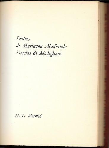 Lettres portugaises. Dessins de Modigliani