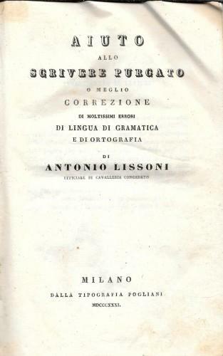 Aiuto allo scrivere purgato o meglio correzione di moltissimi errori …