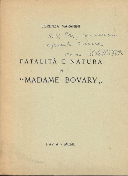 Fatalità e natura in "Madame Bovary"