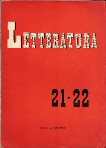 Letteratura. Rivista di lettere e di arte contemporanea n° 21- …