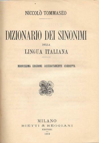 Dizionario dei sinonimi della lingua italiana