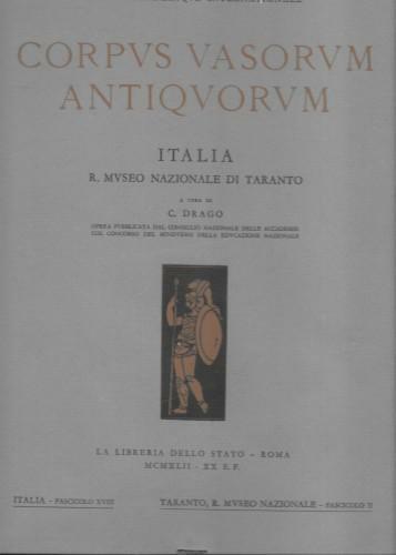Corpus Vasorum Antiquorum Italia R. Museo Nazionale di Taranto II …