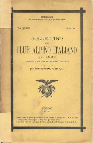 BOLLETTINO del Club Alpino Italiano pel 1900 pubblicato per cura …