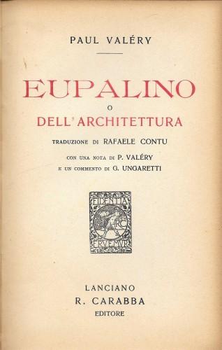 Eupalino o dell'Architettura