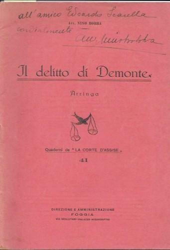 Il delitto di Demonte. Arringa in difesa di Giordano