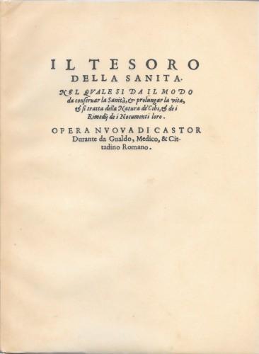 Il Tesoro della Sanità. Nel quale si da' il modo …