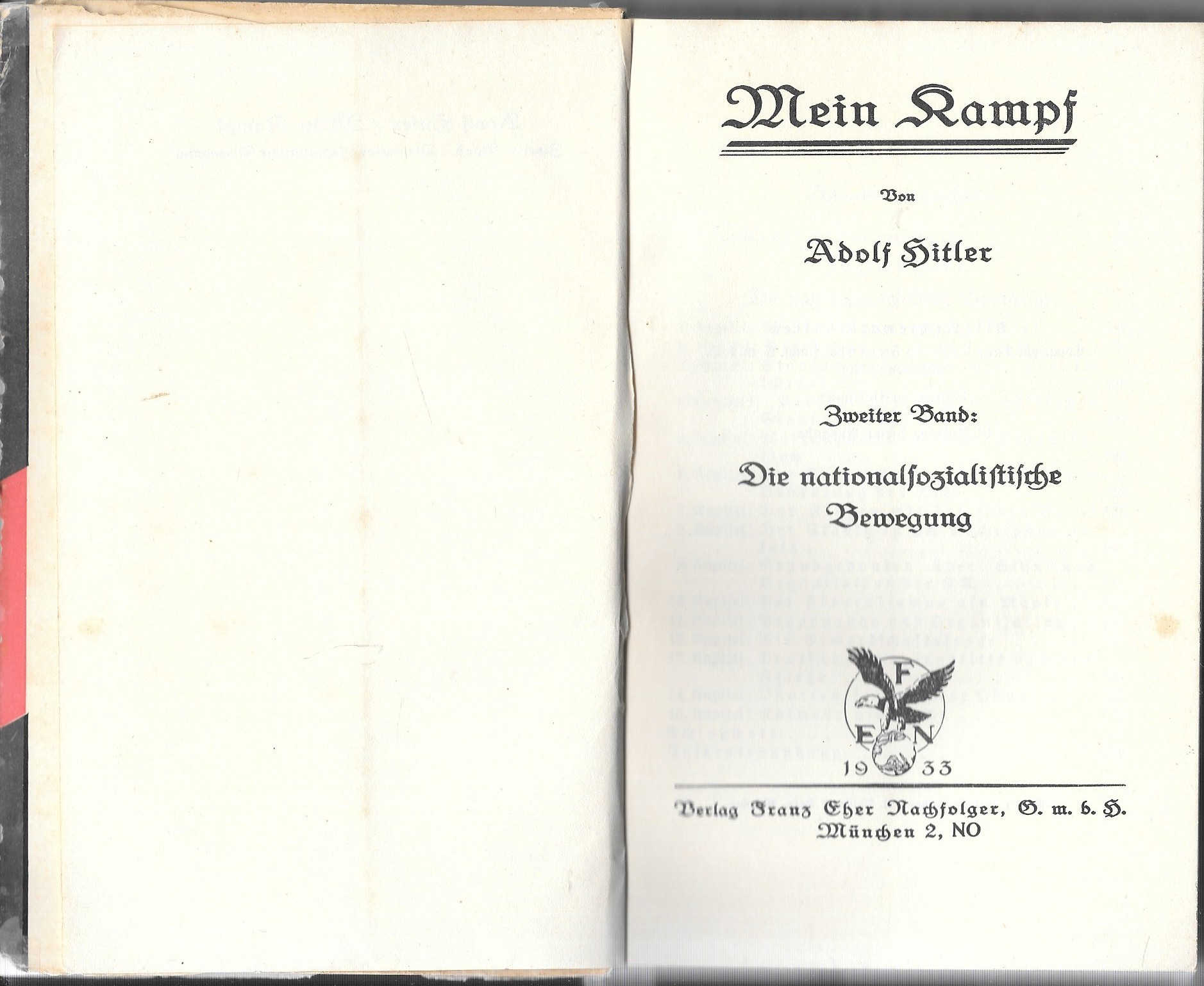 Mein campf, vol. 2° (Die Nationalsozialistische Bewegung)