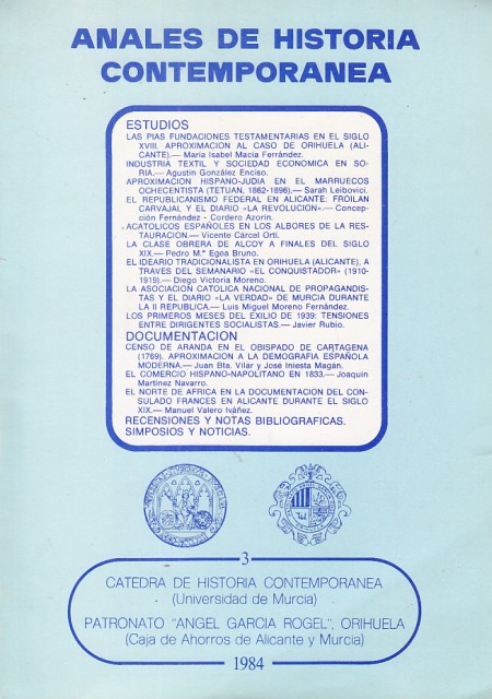 ANALES DE HISTORIA CONTEMPORANEA. 3.