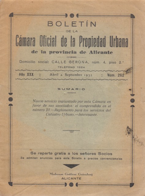 BOLETÍN DE LA CÁMARA OFICIAL DE LA PROPIEDAD URBANA DE …