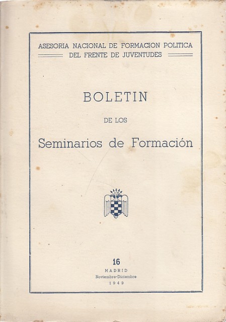 BOLETÍN DE LOS SEMINARIOS DE FORMACIÓN Nº16