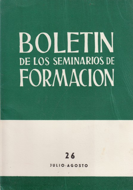 BOLETÍN DE LOS SEMINARIOS DE FORMACIÓN Nº26