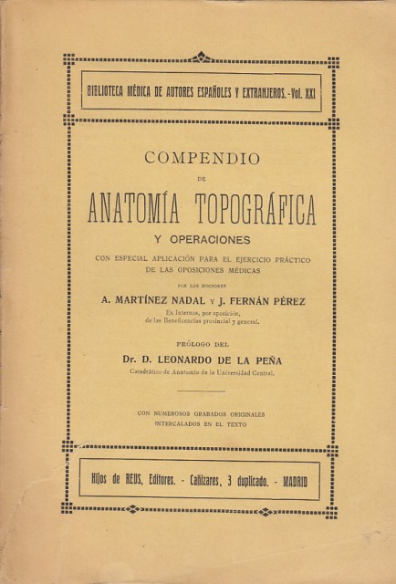 Compendio de Anatomía Topográfica y Operaciones.(Con especial aplicación para el …