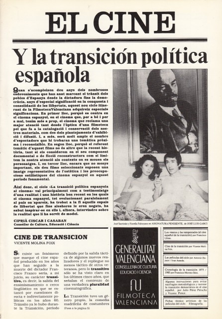 EL CINE Y LA TRANSICIÓN POLÍTICA ESPAÑOLA