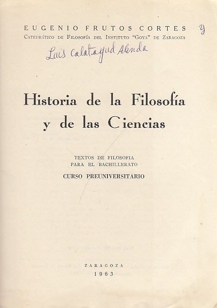 HISTORIA DE LA FILOSOFÍA Y DE LAS CIENCIAS. Textos de …