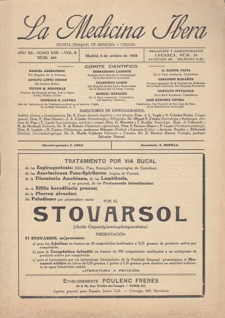 LA MEDICINA IBERA (La escilarina en terapéutica; Sífilis congénita. Su …