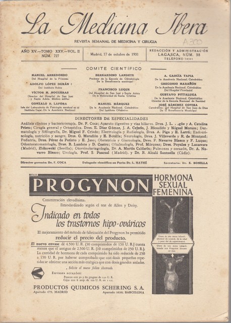 LA MEDICINA IBERA (Linfoma maligno del mediastino; La diabetes bronceada; …