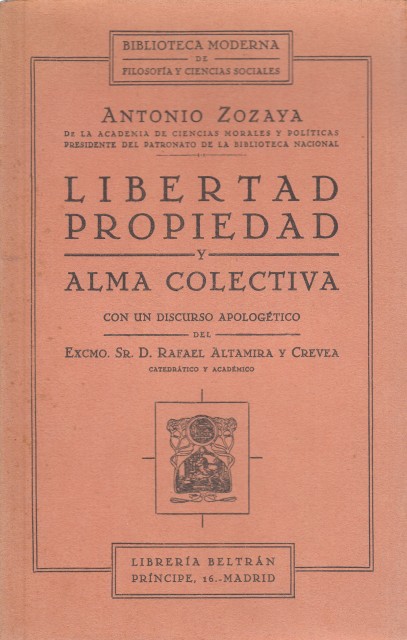 LIBERTAD, PROPIEDAD Y ALMA COLECTIVA