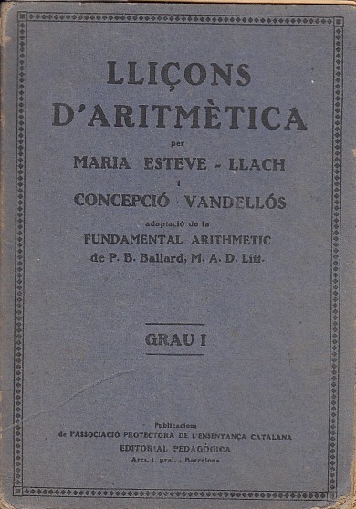 LLIÇONS D´ARITMÈTICA (GRAU I)