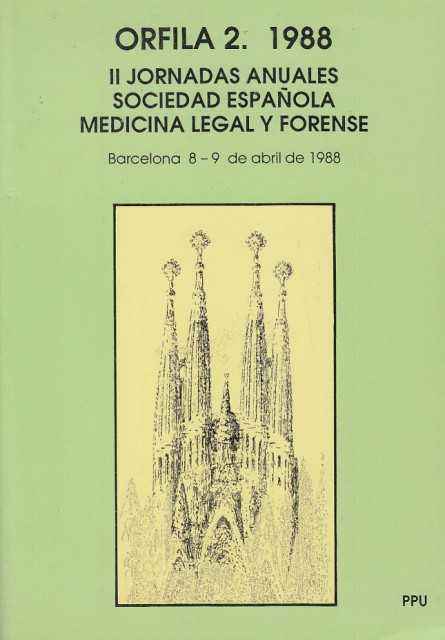 Orfila 2. 1988. II Jornadas anuales sociedad española medicina legal …