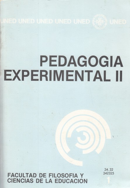 PEDAGOGÍA EXPERIMENTAL II. TOMO I