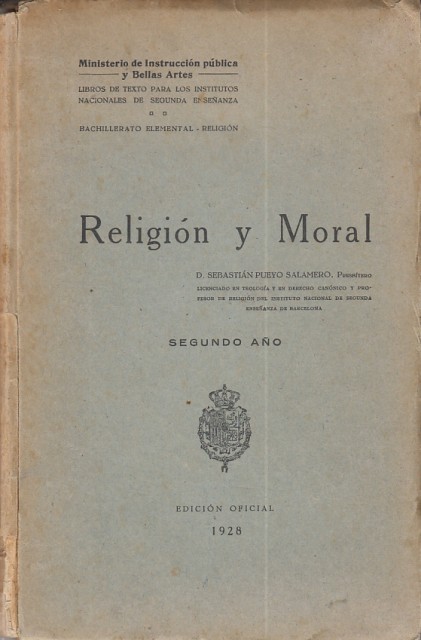 RELIGIÓN Y MORAL. SEGUNDO AÑO. BACHILLERATO ELEMENTAL