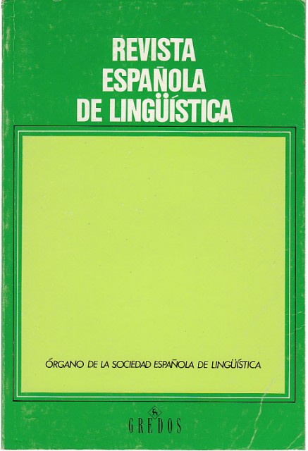 REVISTA ESPAÑOLA DE LINGÜÍSTICA. Nº 23-2