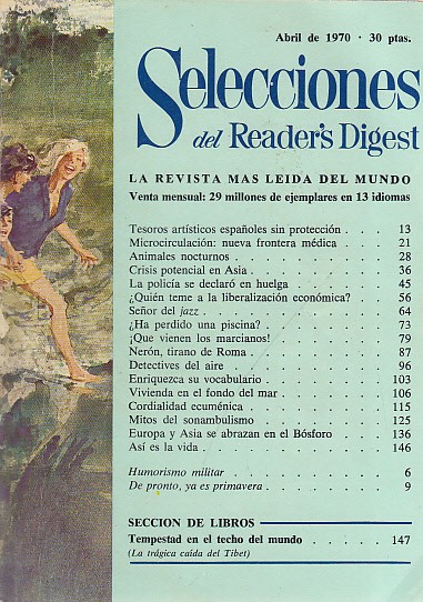 SELECCIONES DEL READER'S DIGEST. ABRIL 1970
