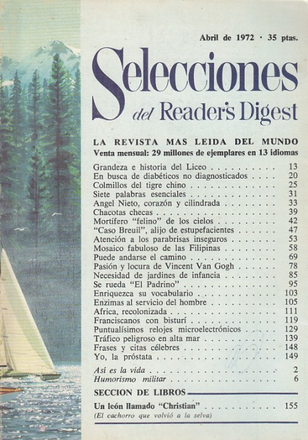 SELECCIONES DEL READER'S DIGEST. ABRIL 1972