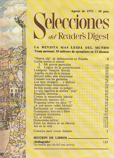 SELECCIONES DEL READER'S DIGEST. AGOSTO 1973