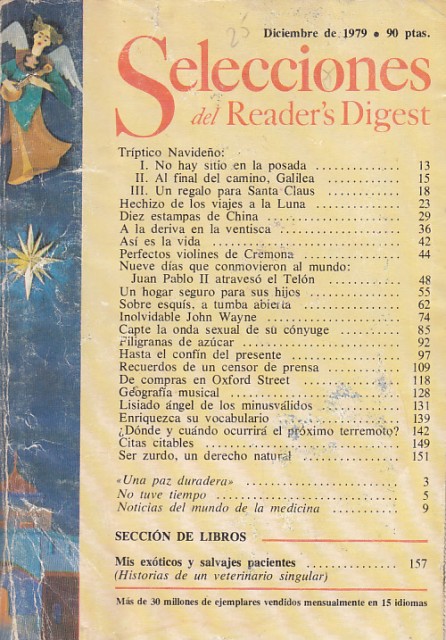 SELECCIONES DEL READER'S DIGEST. DICIEMBRE 1979