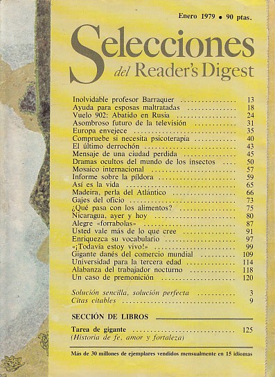SELECCIONES DEL READER'S DIGEST. ENERO 1979