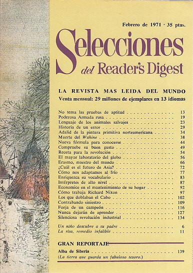 SELECCIONES DEL READER'S DIGEST. FEBRERO 1971
