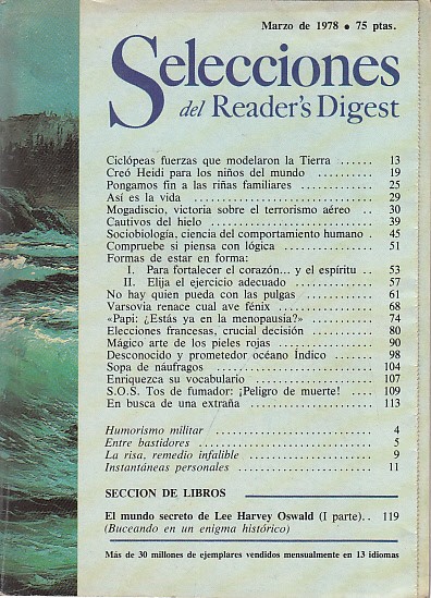 SELECCIONES DEL READER'S DIGEST. MARZO 1978