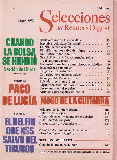 SELECCIONES DEL READER'S DIGEST. MAYO 1980