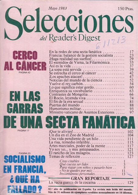 SELECCIONES DEL READER'S DIGEST Nº 510. MAYO DE 1983