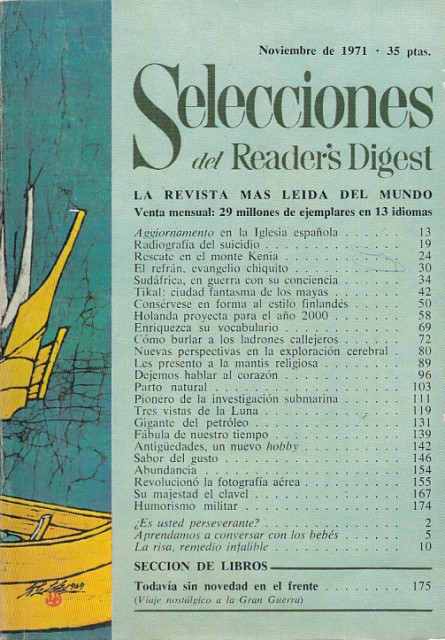 SELECCIONES DEL READER'S DIGEST. NOVIEMBRE 1971