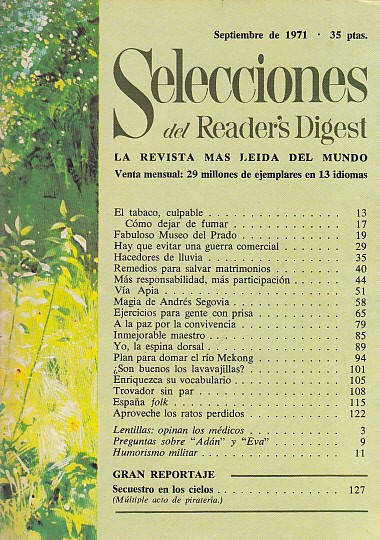 SELECCIONES DEL READER'S DIGEST. SEPTIEMBRE 1971