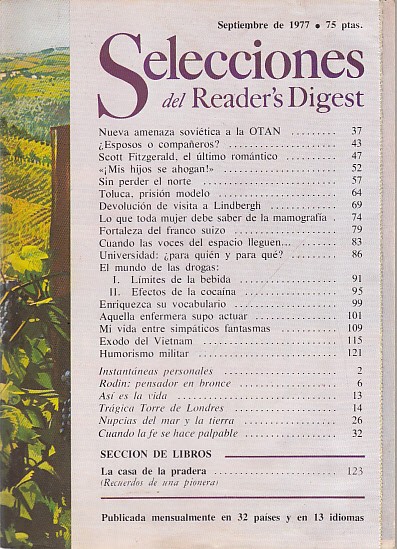 SELECCIONES DEL READER'S DIGEST. SEPTIEMBRE 1977